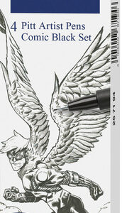 Faber Castell FC-267194 Tekenstift Faber-Castell Pitt Artist Pen Comic 4-delige Etui Zwart