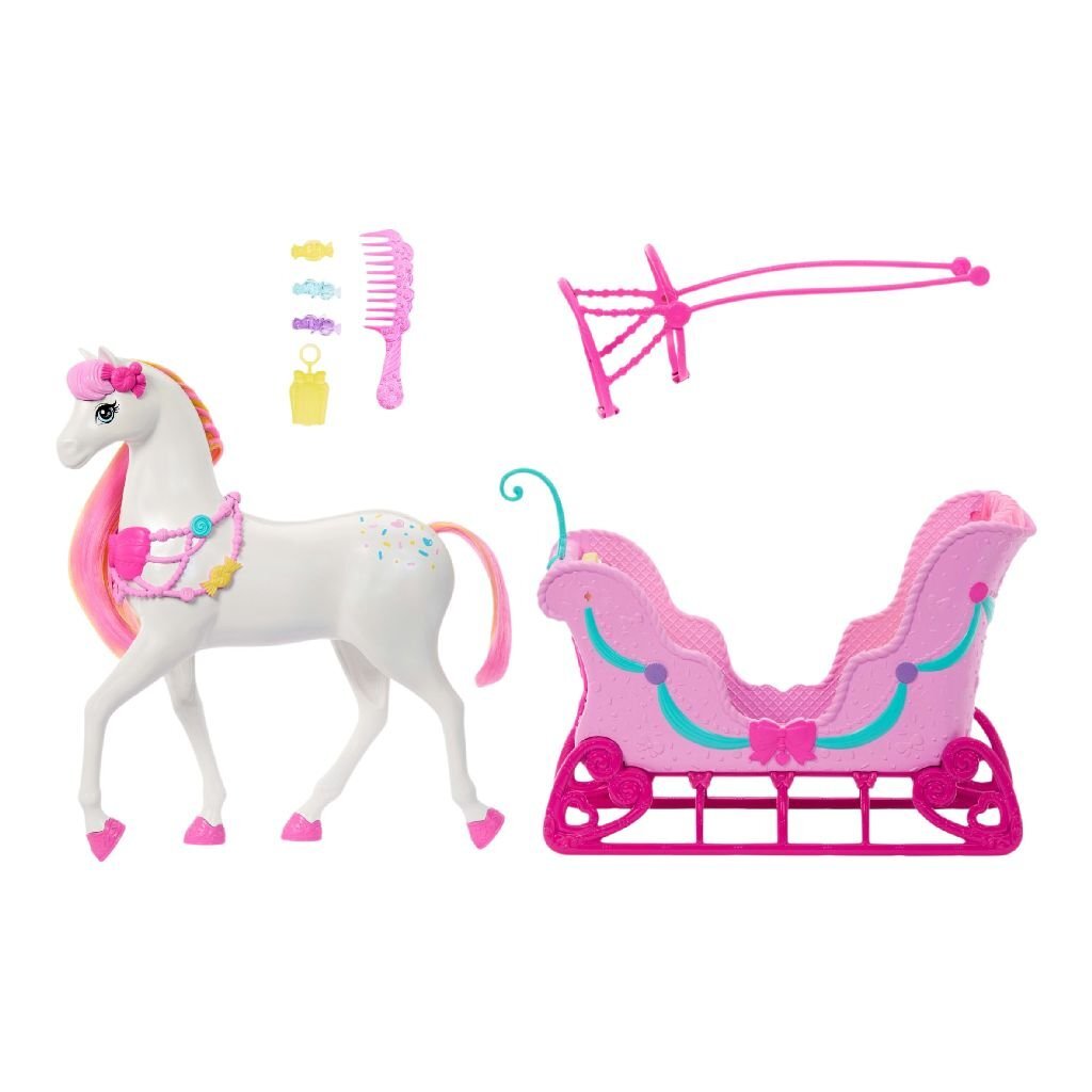 Barbie Fantasy Notenkraker Paard en Slee