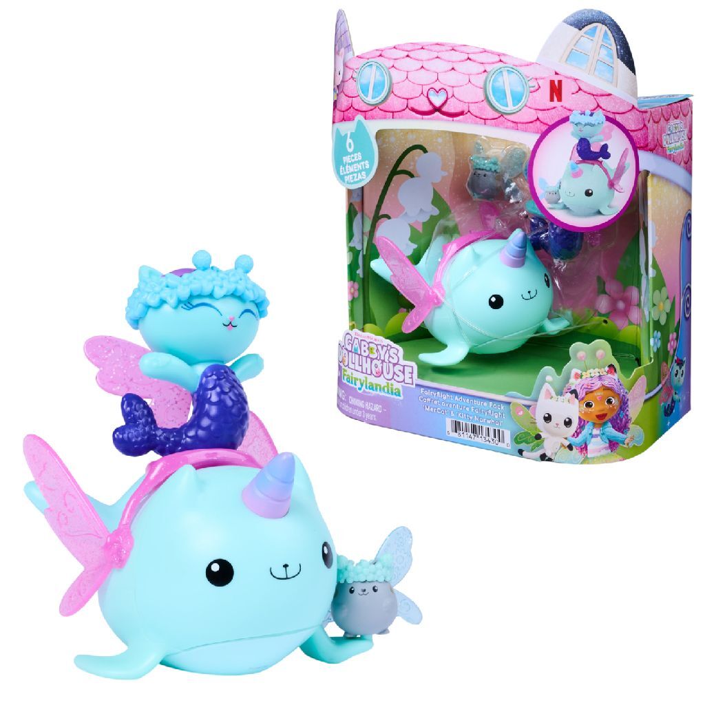 Gabby's Dollhouse Fairylandia Mercat and Narwhal
