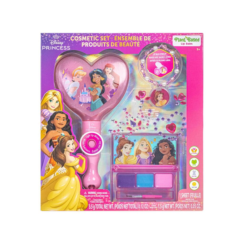 Disney Princess Light-Up Spiegel + Make-Up + Sierraden