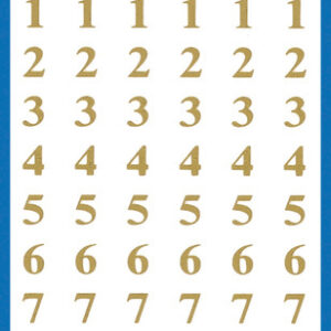 Avery AV-3728 Cijferetiket 2 Vel Goud 10 Setjes met 2 Vel