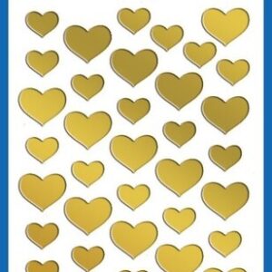 Avery AV-53282 Folie Etiket Z-design Creative Pakje A 2 Vel Gouden Hartjes