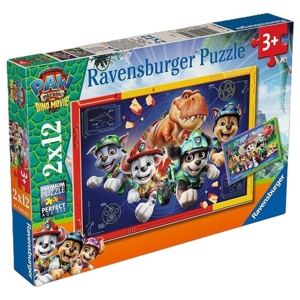 Ravensburger 2in1 Puzzel Paw Patrol Dino Movie 2x12 Stukjes