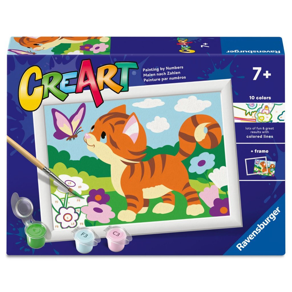 Ravensburger CreArt Schilderen op Nummer Kat met Vlinder