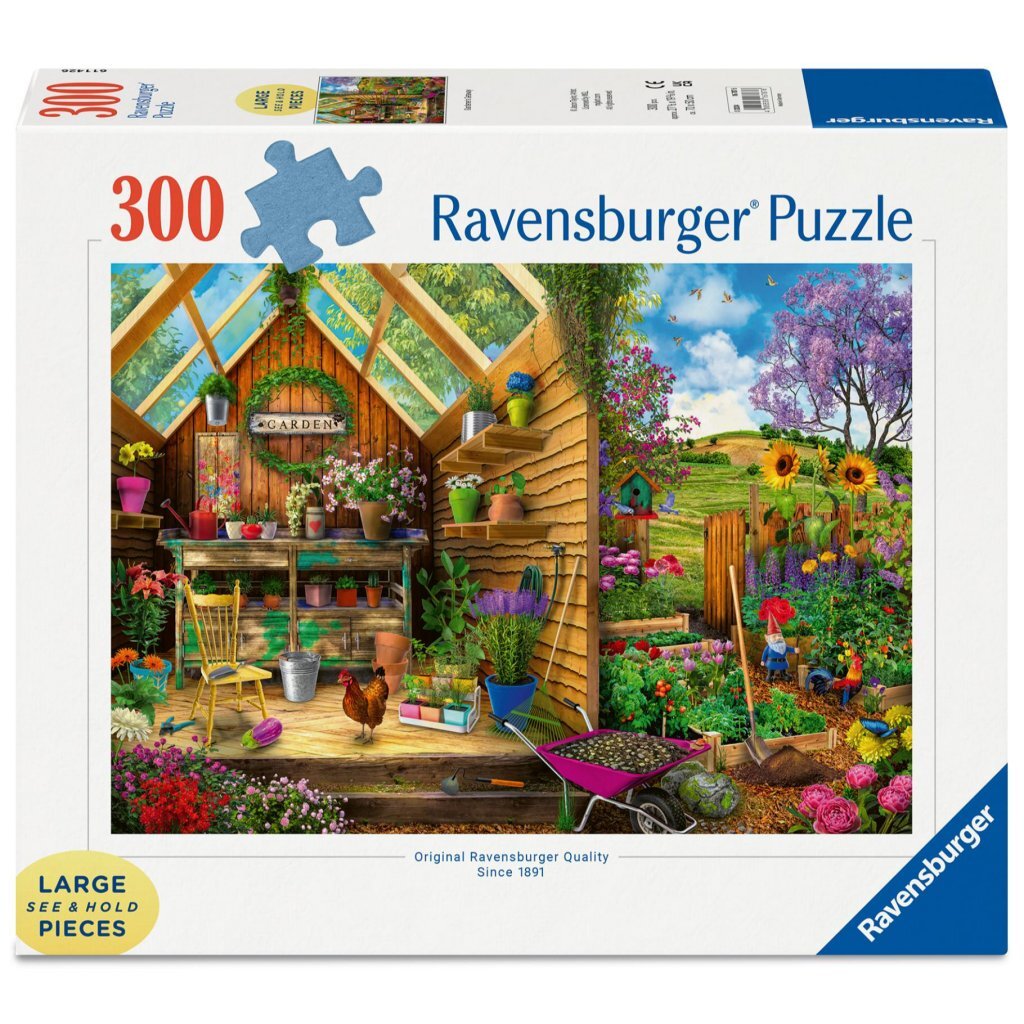 Ravensburger Puzzel Blik in het Tuinhuis 300 XL Stukjes