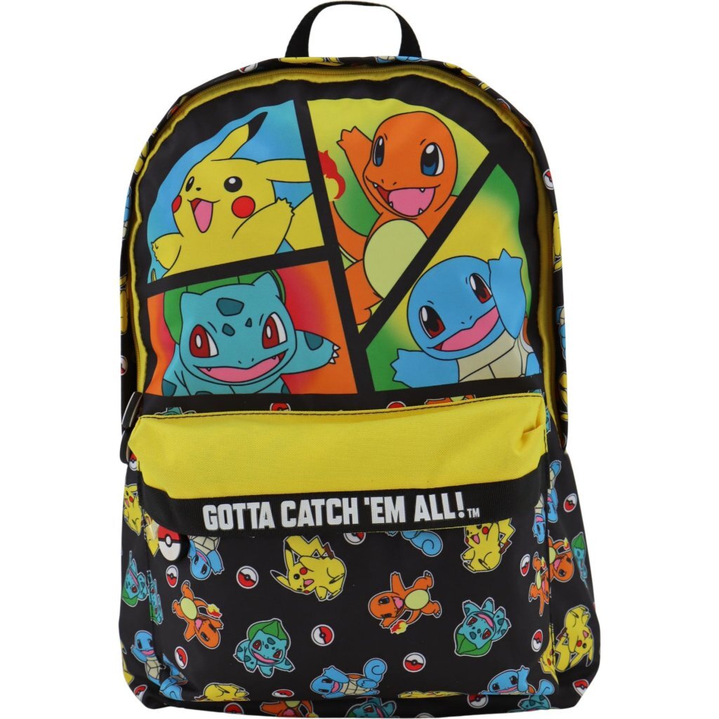 Pokémon Rugtas 42x30x18 cm Zwart/Geel