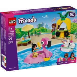 Lego Friends 42658 Zwembadfeestje met Flamingo en Eenhoorn