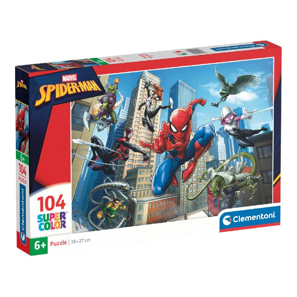 Clementoni Super Color Puzzel Spiderman 104 Stukjes