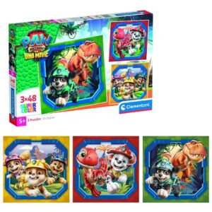Clementoni Super Color 3in1 Puzzel Paw Patrol Dino 3x48 Stukjes