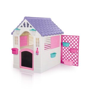Dolu Tuin Speelhuis met Accessoires Roze/Paars  140x127x107.5 cm