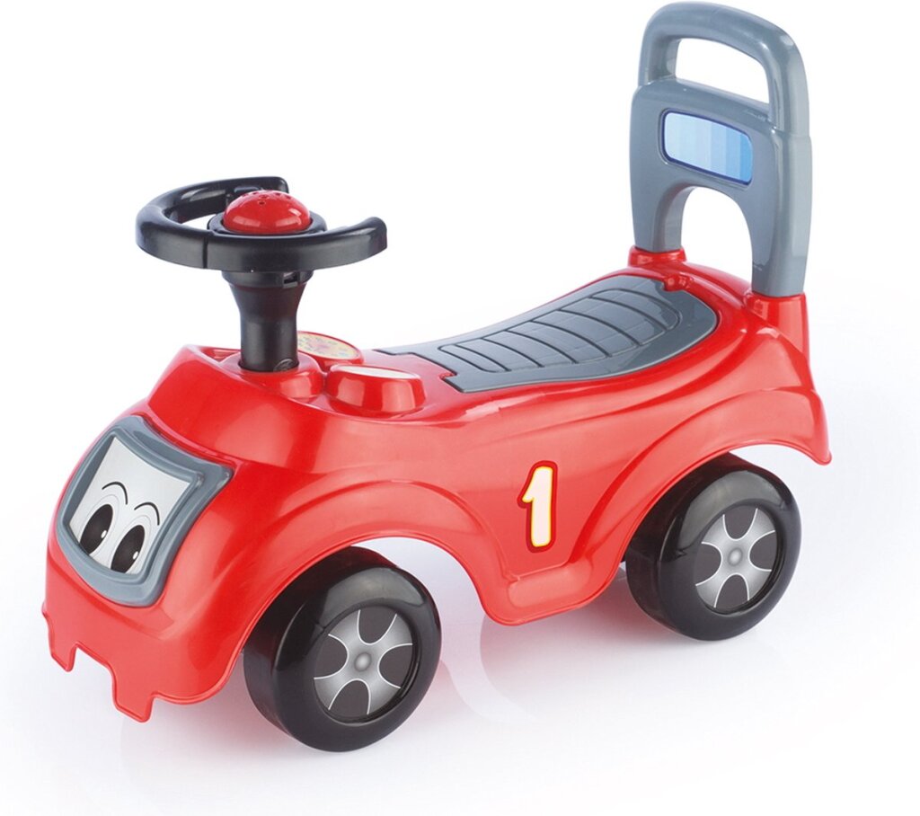 Dolu Loopauto met Toeter Rood/Zwart 47x37x20.5cm