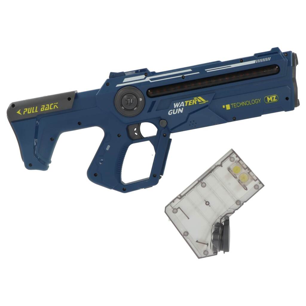 Alert Splash Elektrisch Waterpistool + Licht en Auto Fill Functie Blauw