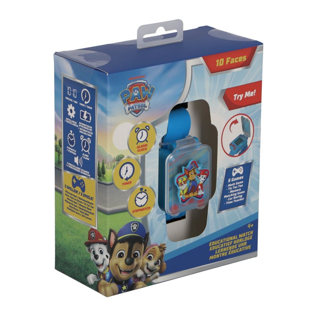 Paw Patrol Speel en Leer Horloge Blauw