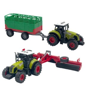 Dutch Farm Tractor met Trailer + Licht en Geluid Assorti