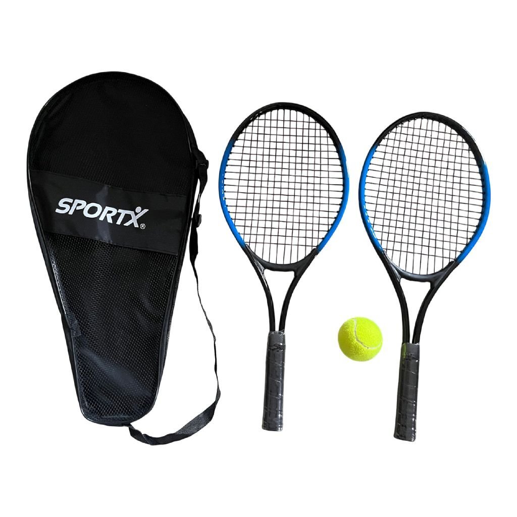 SportX Tennisset Assorti Blauw/Zwart