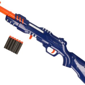 Police Geweer Blauw/Oranje met 6 Foampijlen