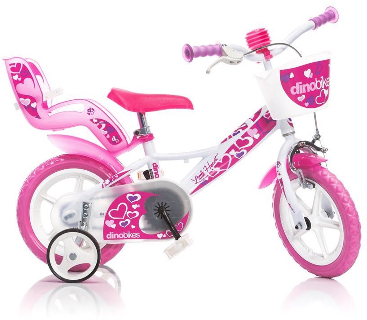 Dino meisjesfiets little heart 12 inch